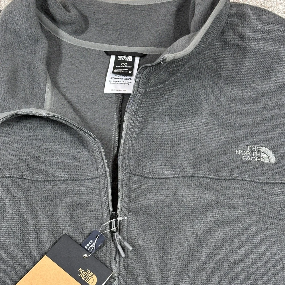 The North Face Mens Big‎ Fringe 1/2 Zip Fleece Smoked Pearl Heather 4X NF0A84JR